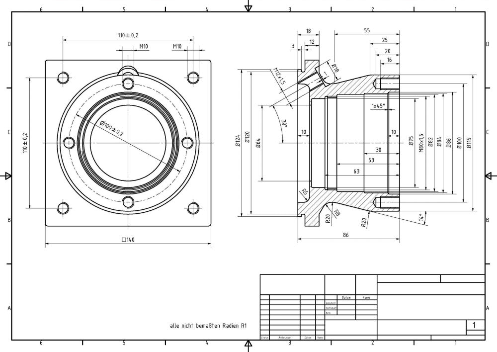 Maschinenbau Zeichnungen